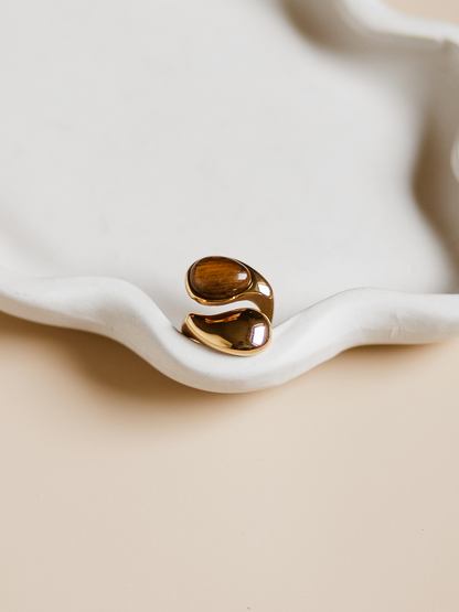 Ring Faye Bruin - Goud