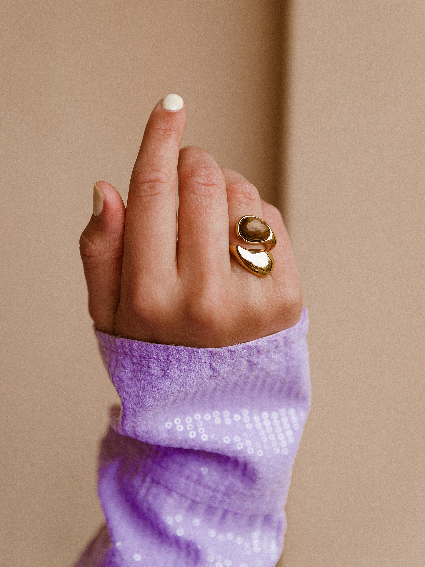 Ring Faye Bruin - Goud