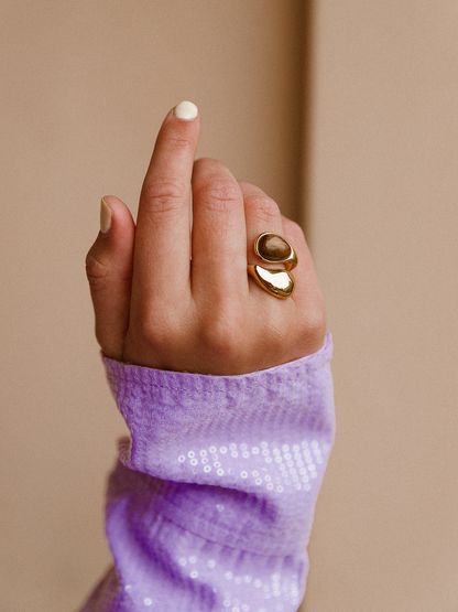 Ring Faye Bruin - Goud