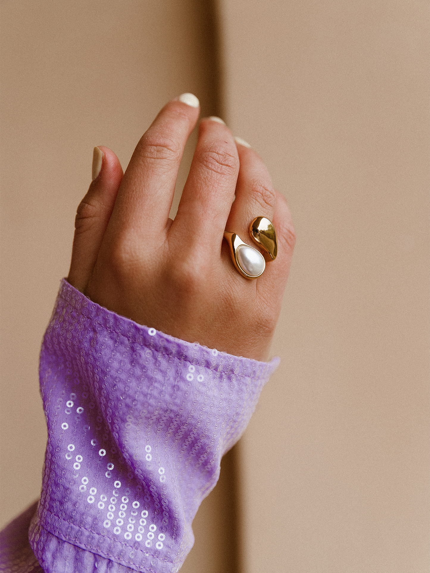 Ring Faye Wit - Goud