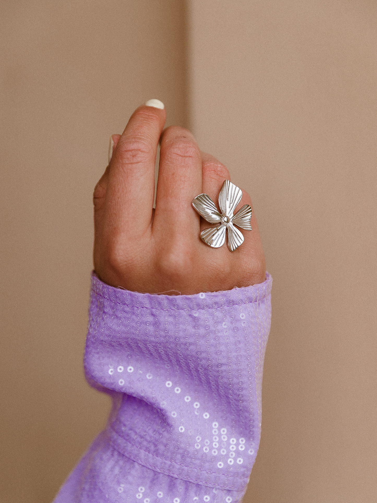 Ring Femm Bloem - Zilver