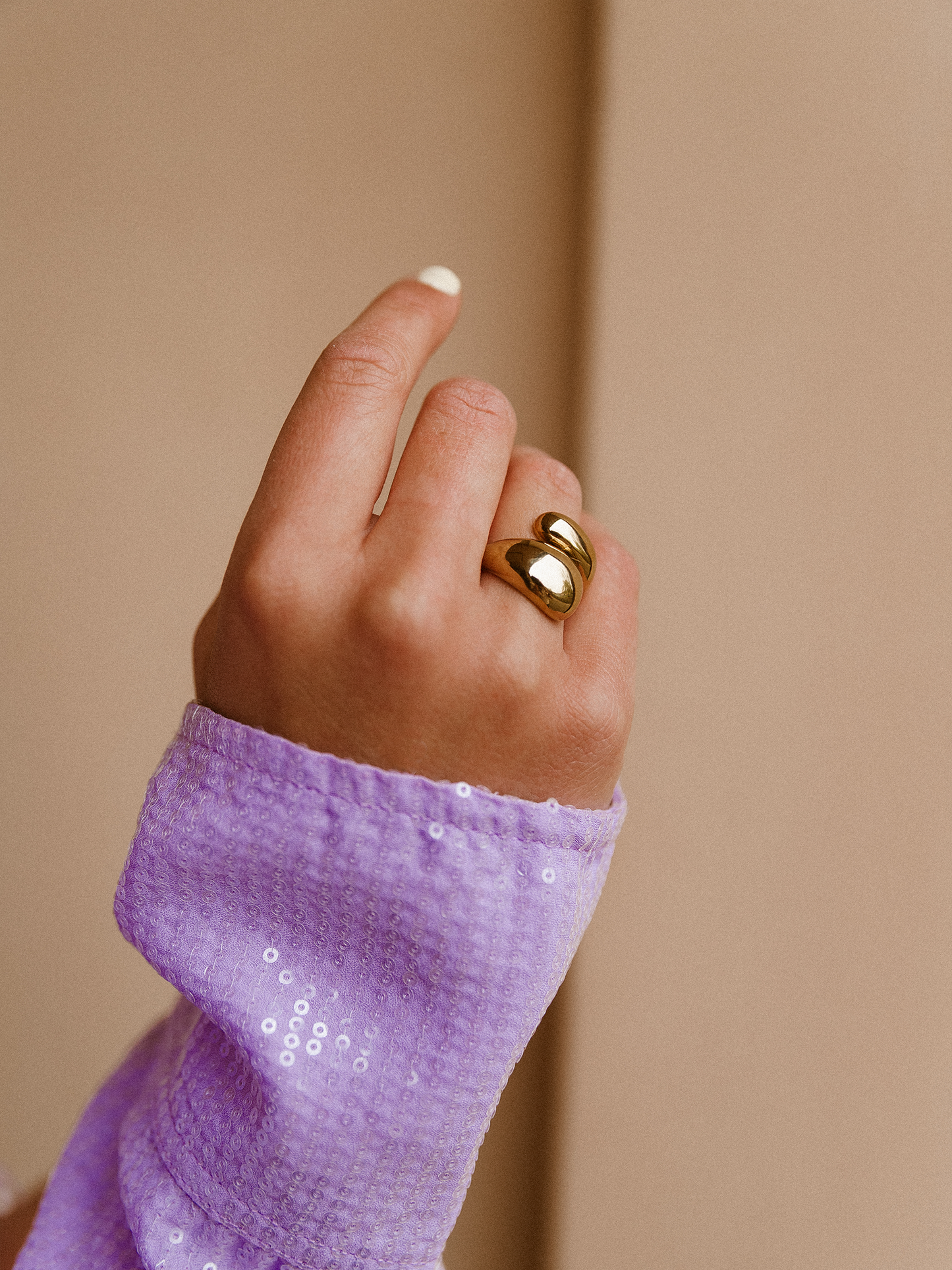 Ring Rosa Minimalistisch - Goud