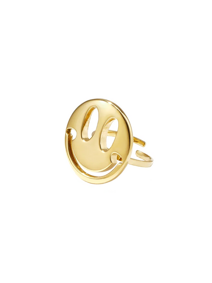 Ring Suus Smiley - Goud