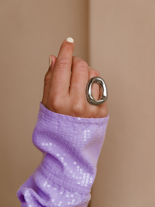 Ring Zara Statement - Zilver