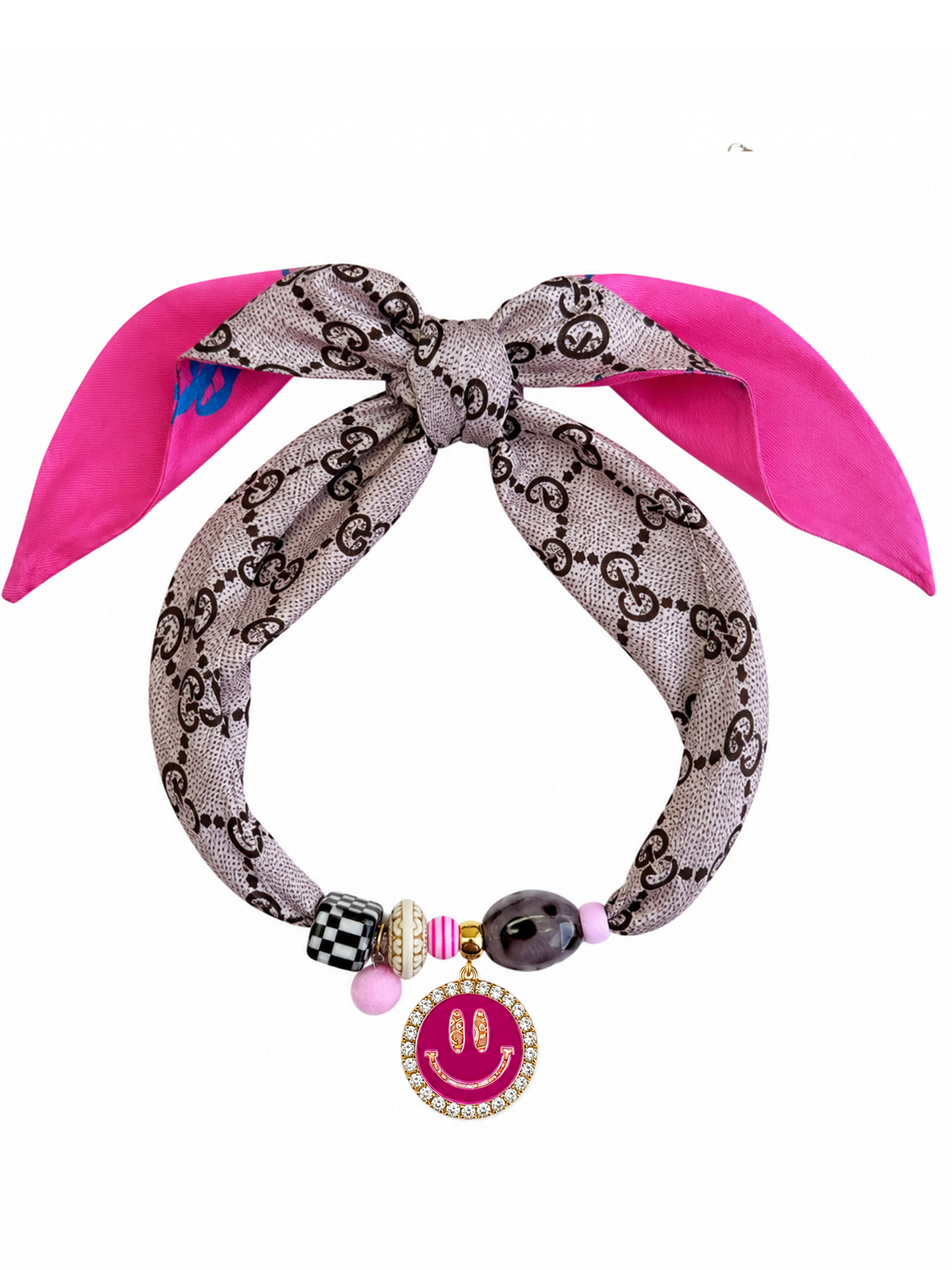 Sjaalsieraad Bibi Smiley - Roze