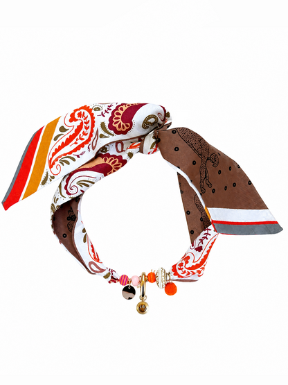 Sjaalsieraad Flower Smiley - Goud