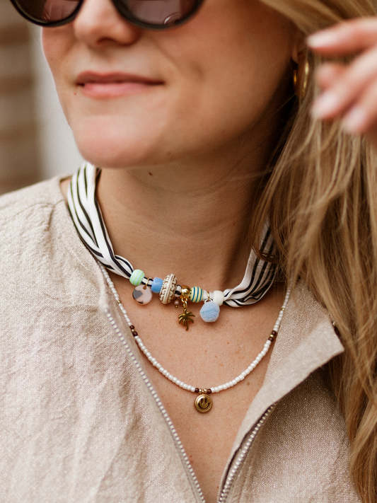 Sjaalsieraad Noé Striped - Goud