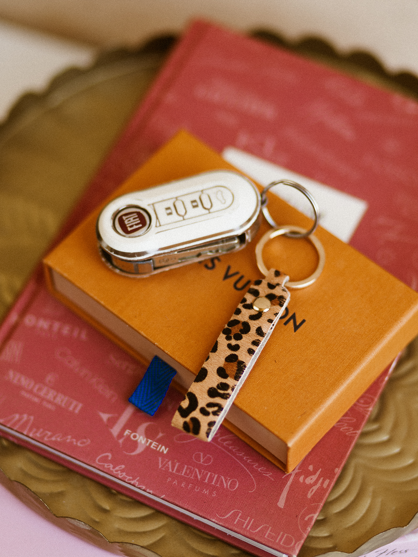Sleutelhanger Leopard - Goud