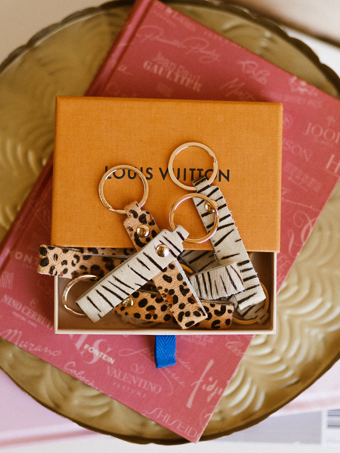 Sleutelhanger Zebra - Goud