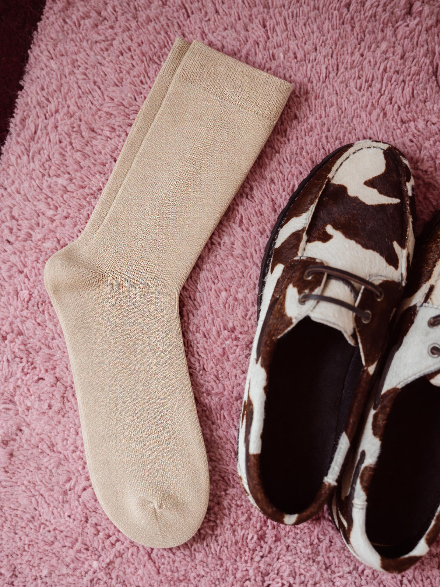 Glitter sokken - Nude