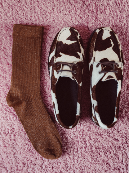 Glitter sokken - Brown