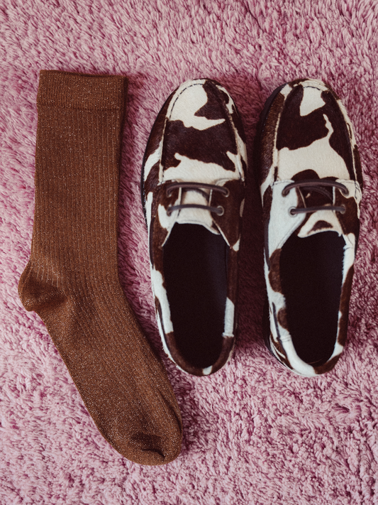 Glitter sokken - Brown