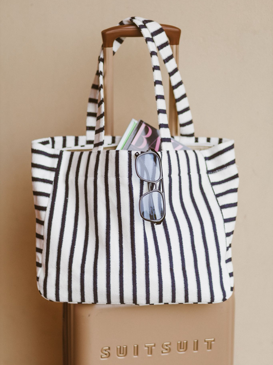 Strandtas Tess Gestreept - Navy Blue