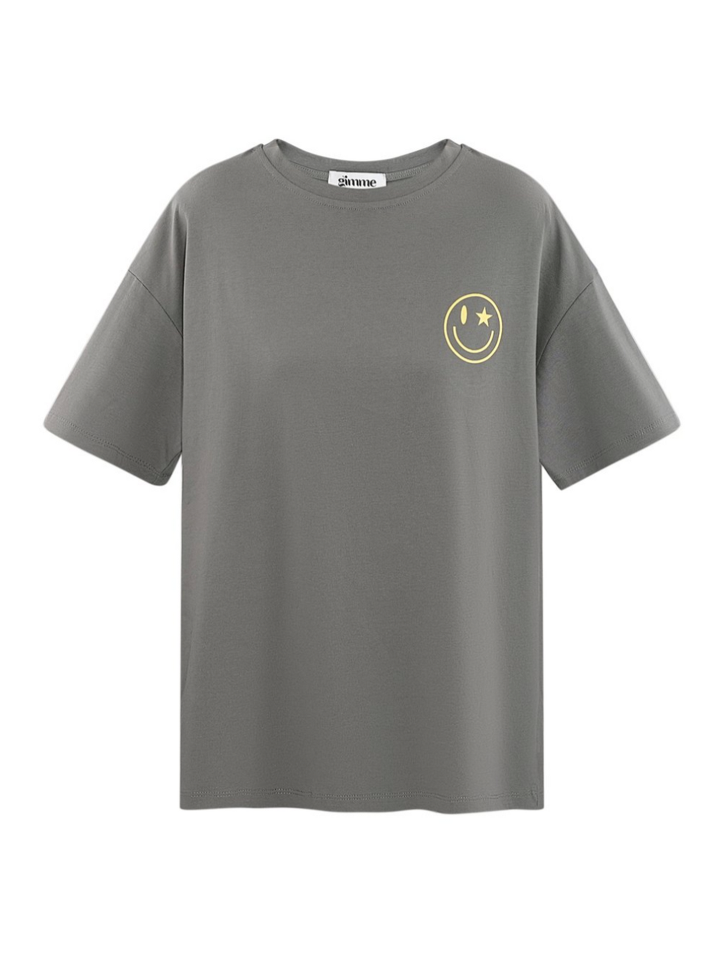 T-shirt Smiley Yellow - Grey