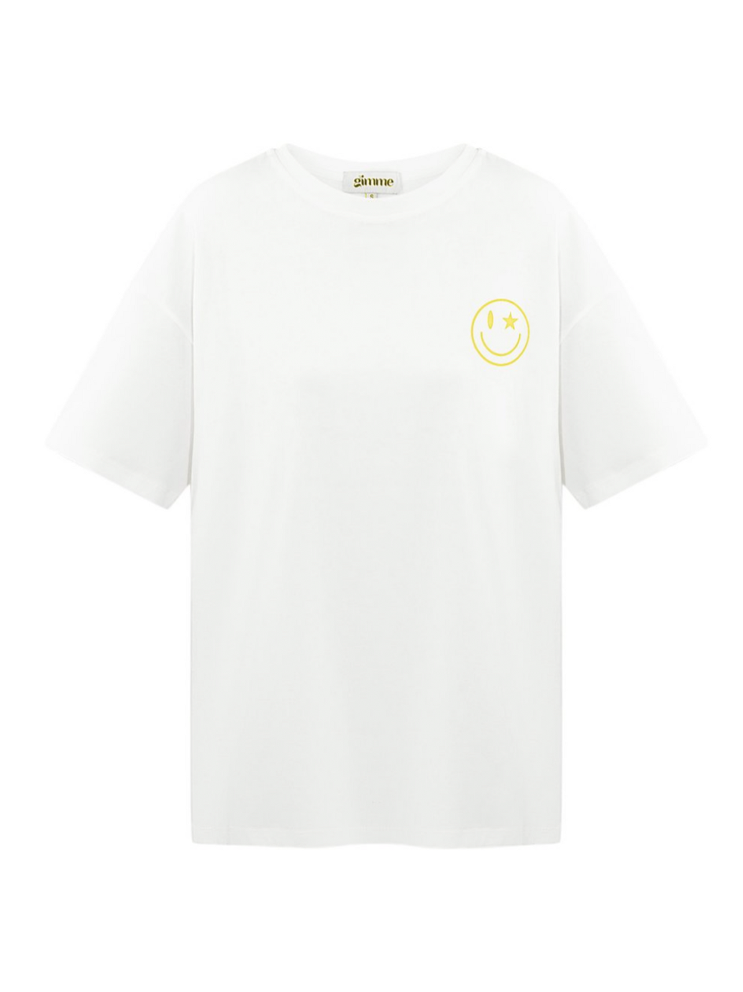 T-shirt Smiley Yellow - White
