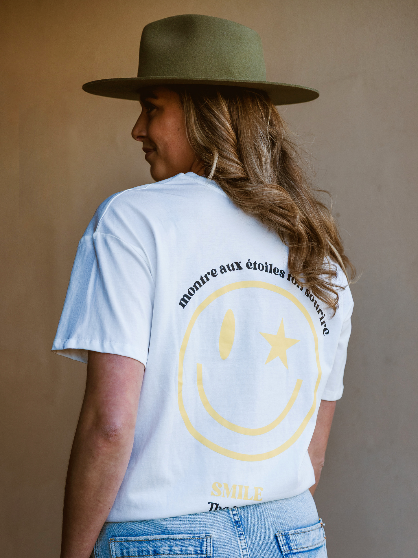 T-shirt Smiley Yellow - White