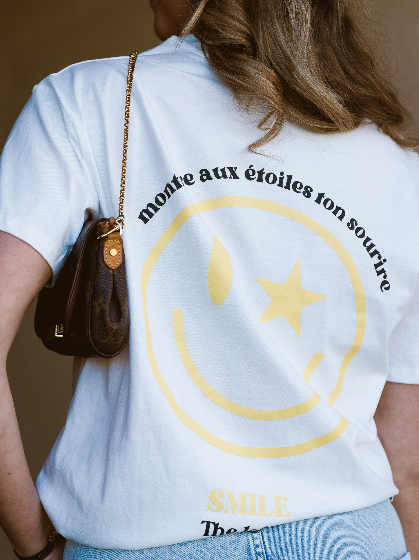 T-shirt Smiley Yellow - White