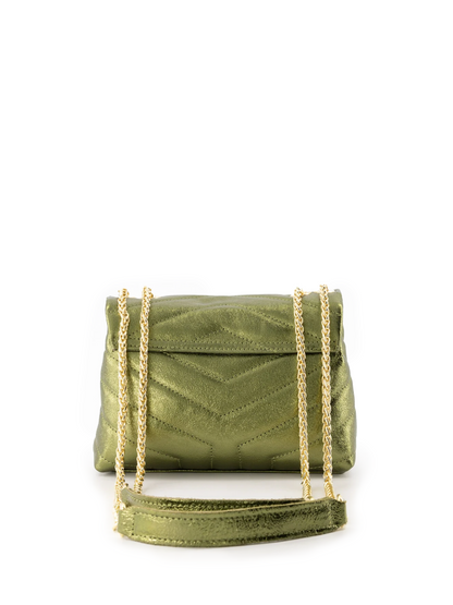 Leren Tas Metallic - Groen