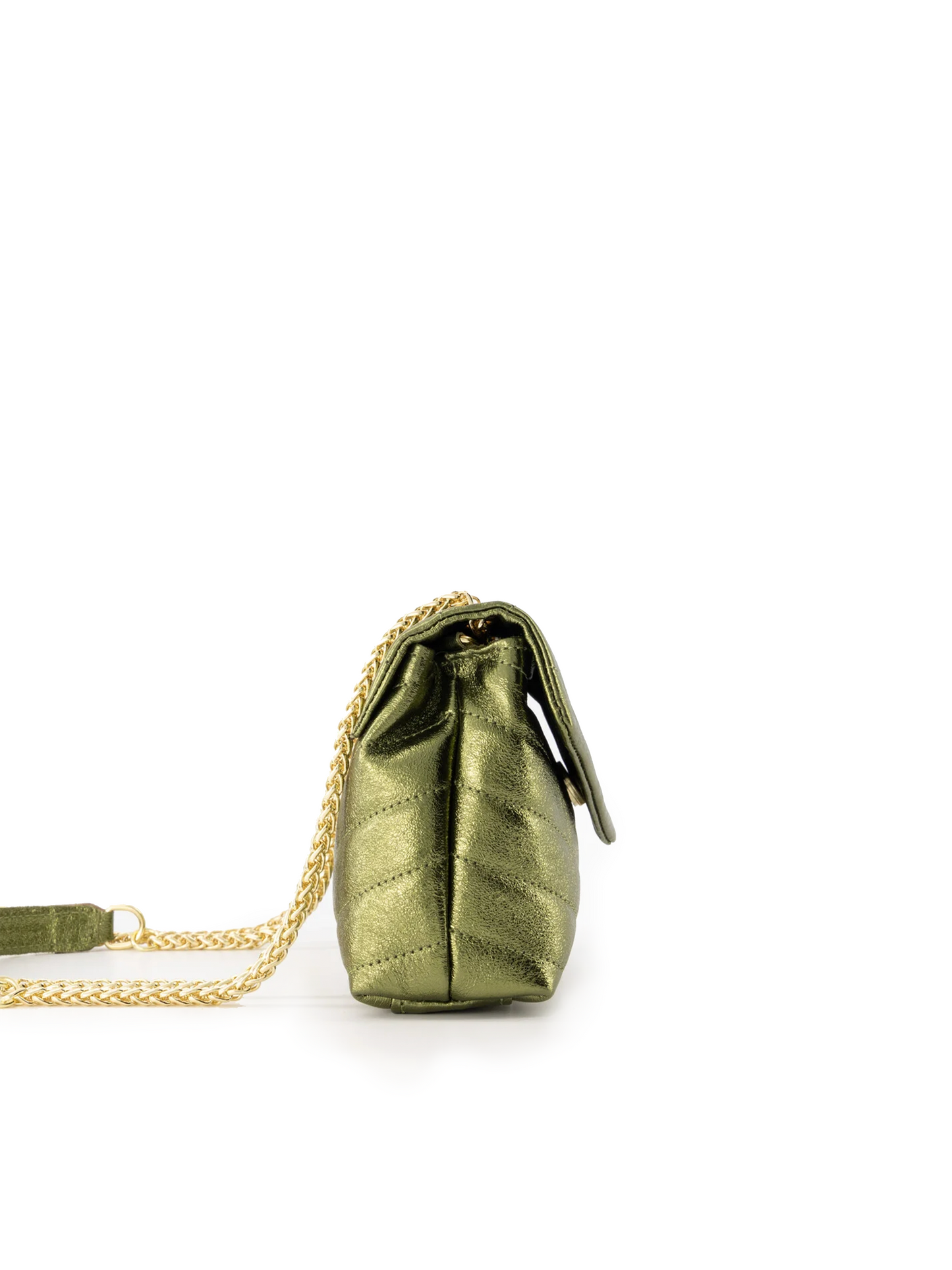 Leren Tas Metallic - Groen