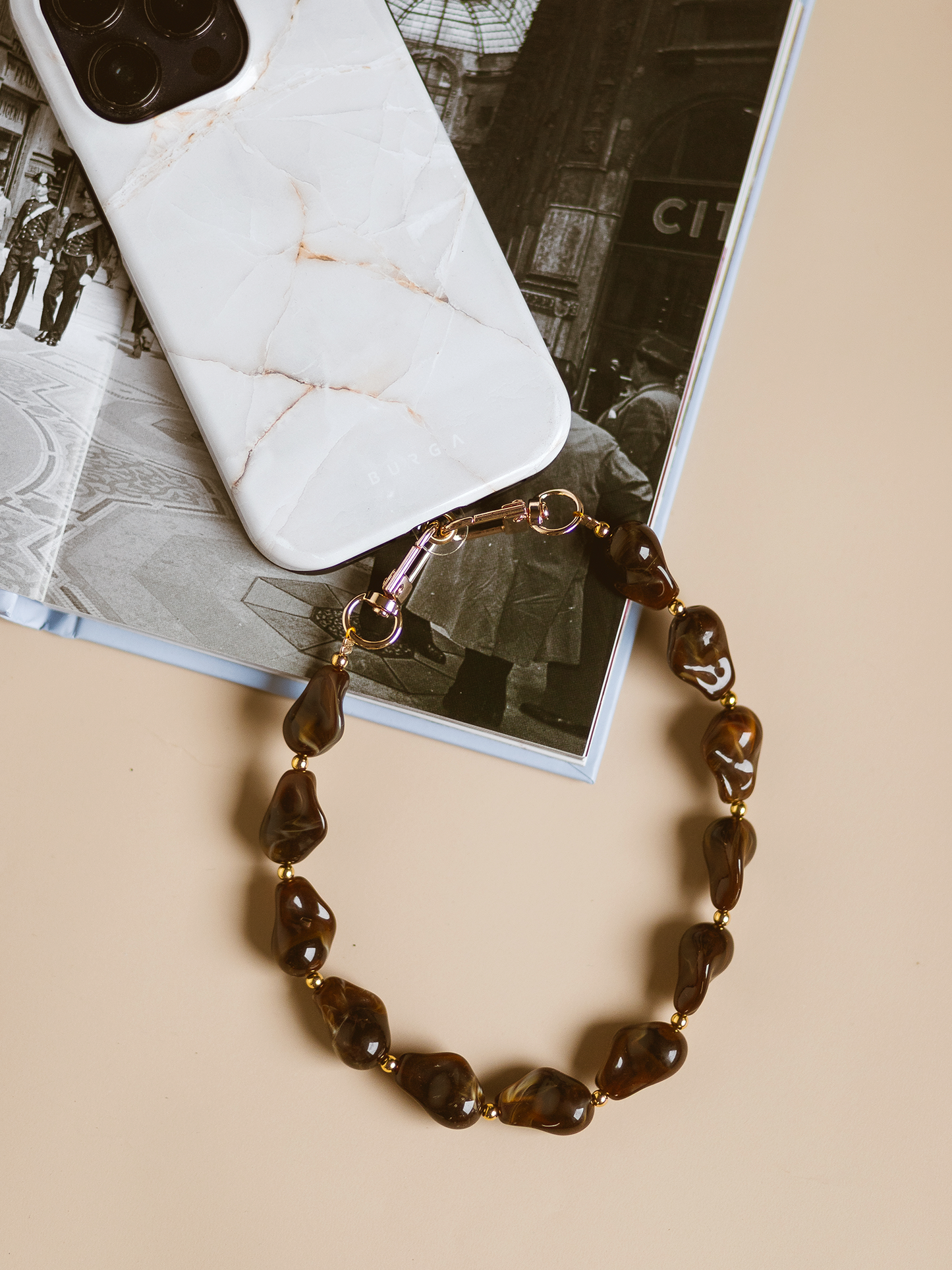 Telefoonkoord Trendy - Bruin