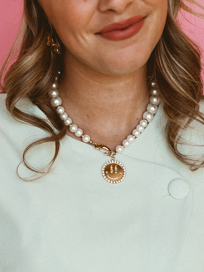 Ketting Fem Smiley - White